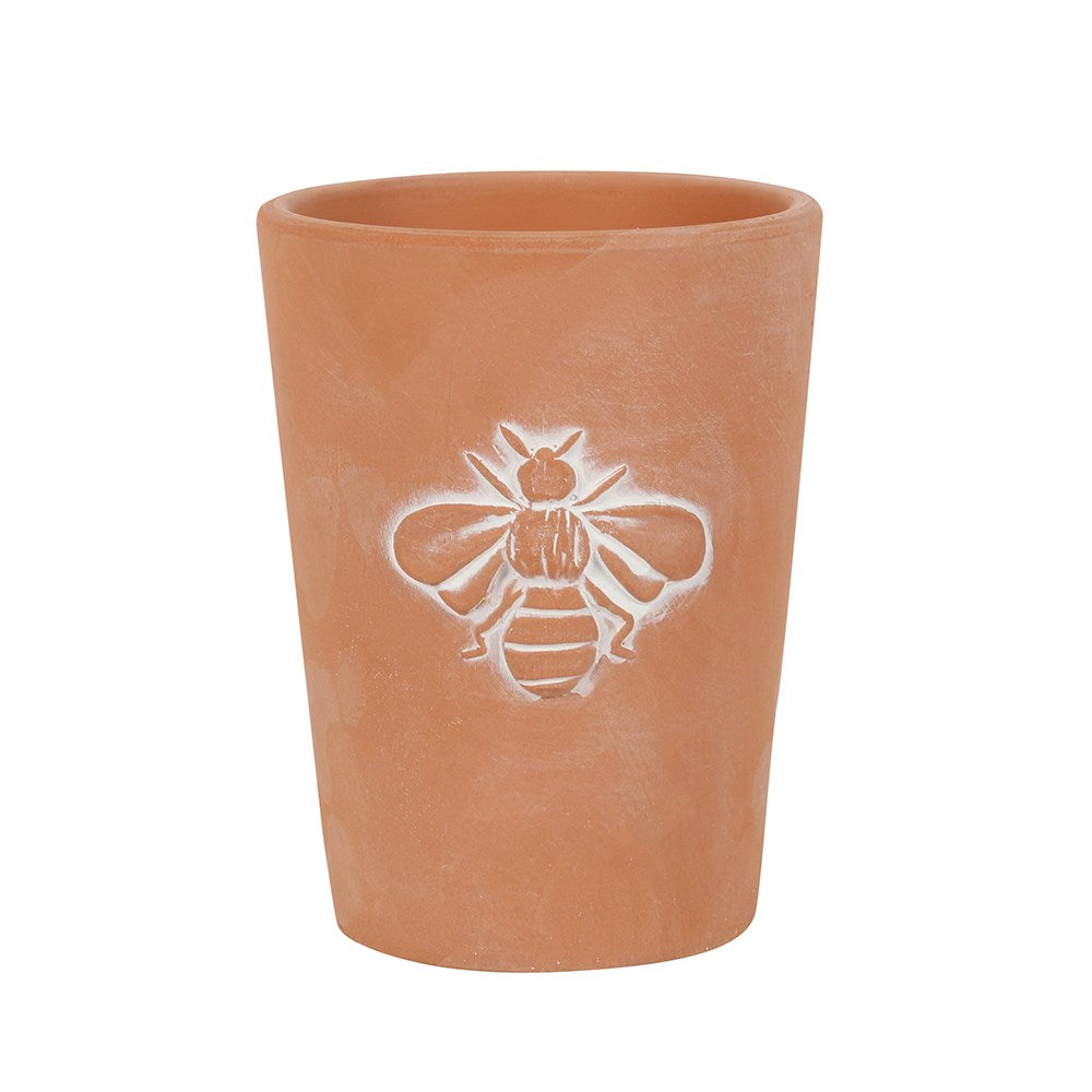 Terracotta Plant Pot with Bee Motif