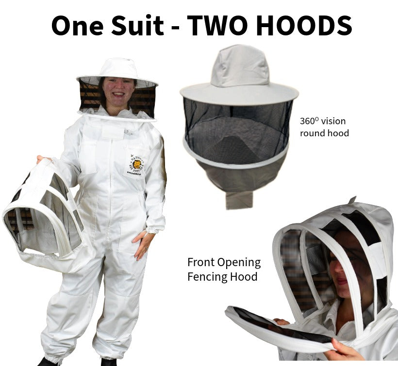 Beekeeping Suit with Duo Hoods - FRONT OPENING Fencing & Round