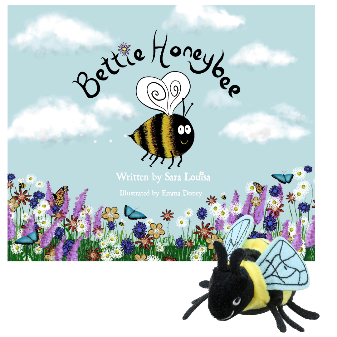 Bettie the Bee Book + Bettie Finger Puppet