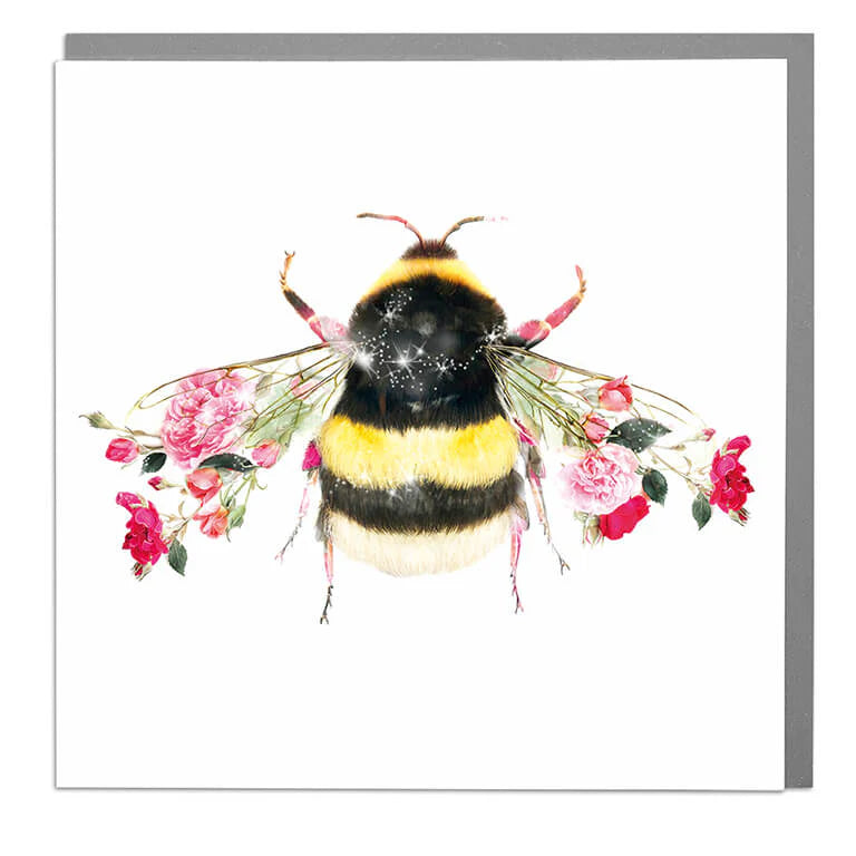 Bumble Bee Card (pink)