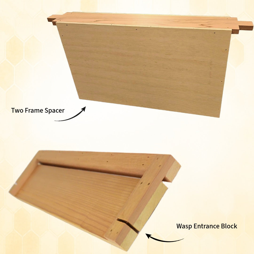 Two Frame Spacer AND Wasp Entrance Block