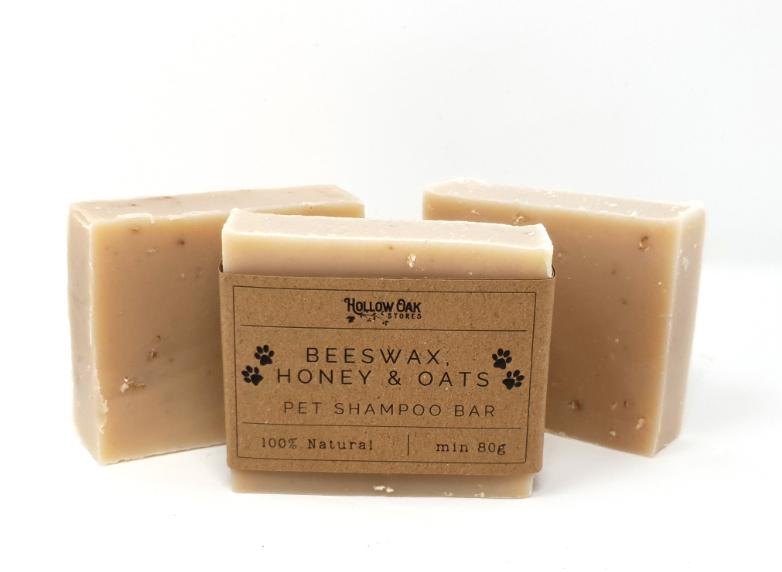 Pet Shampoo Soap Bar - Beeswax, honey & Oats