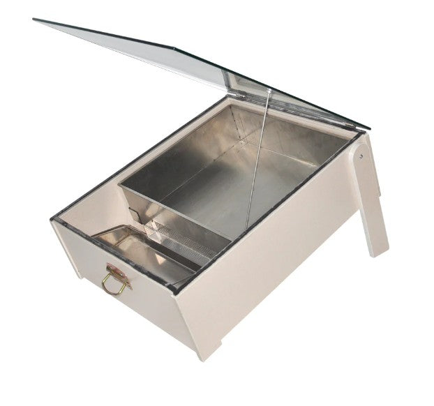 Stainless Steel Solar Wax Melter with wood surround