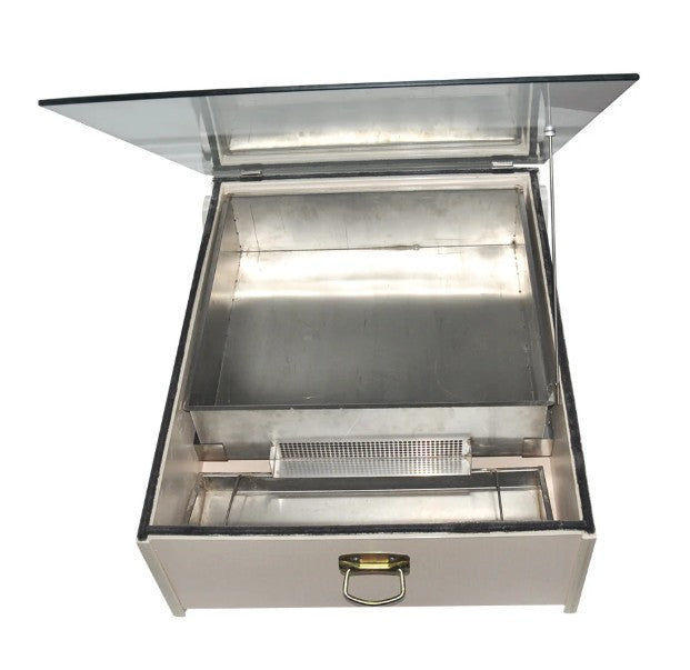 Stainless Steel Solar Wax Melter with wood surround