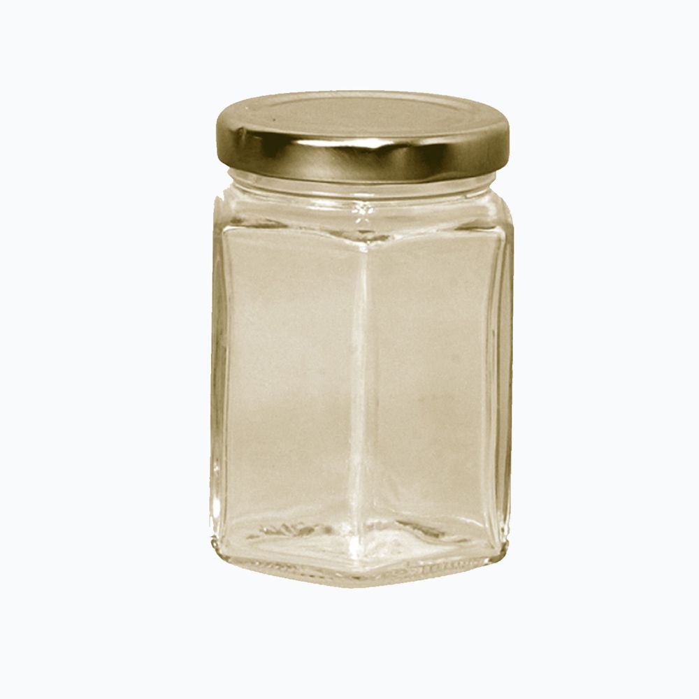 72 Hexagonal Jars With Lids 227G