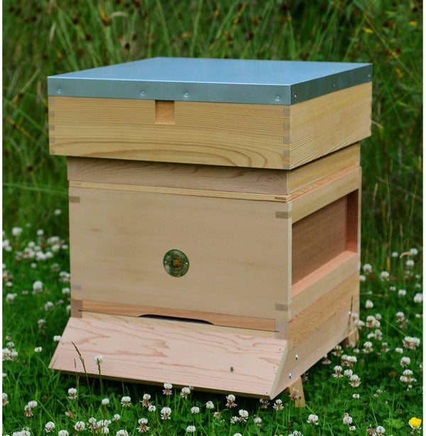 National Complete Hive with Flat Roof - 1x Super Hoffman