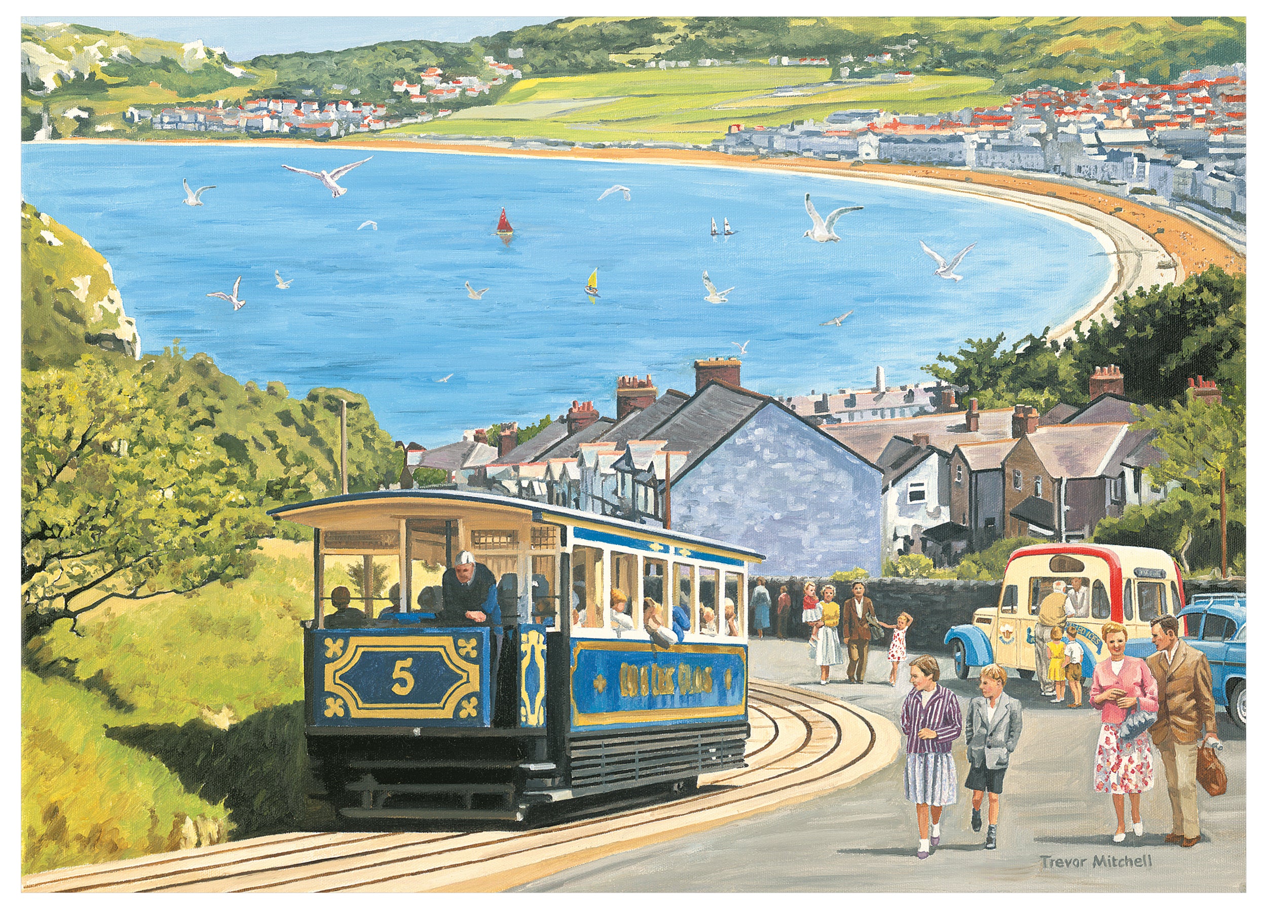 Seaside Tram Jigsaw Puzzle (1000 pieces)