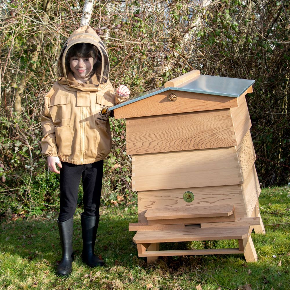 Childrens Jacket with Fencing Hood Beige