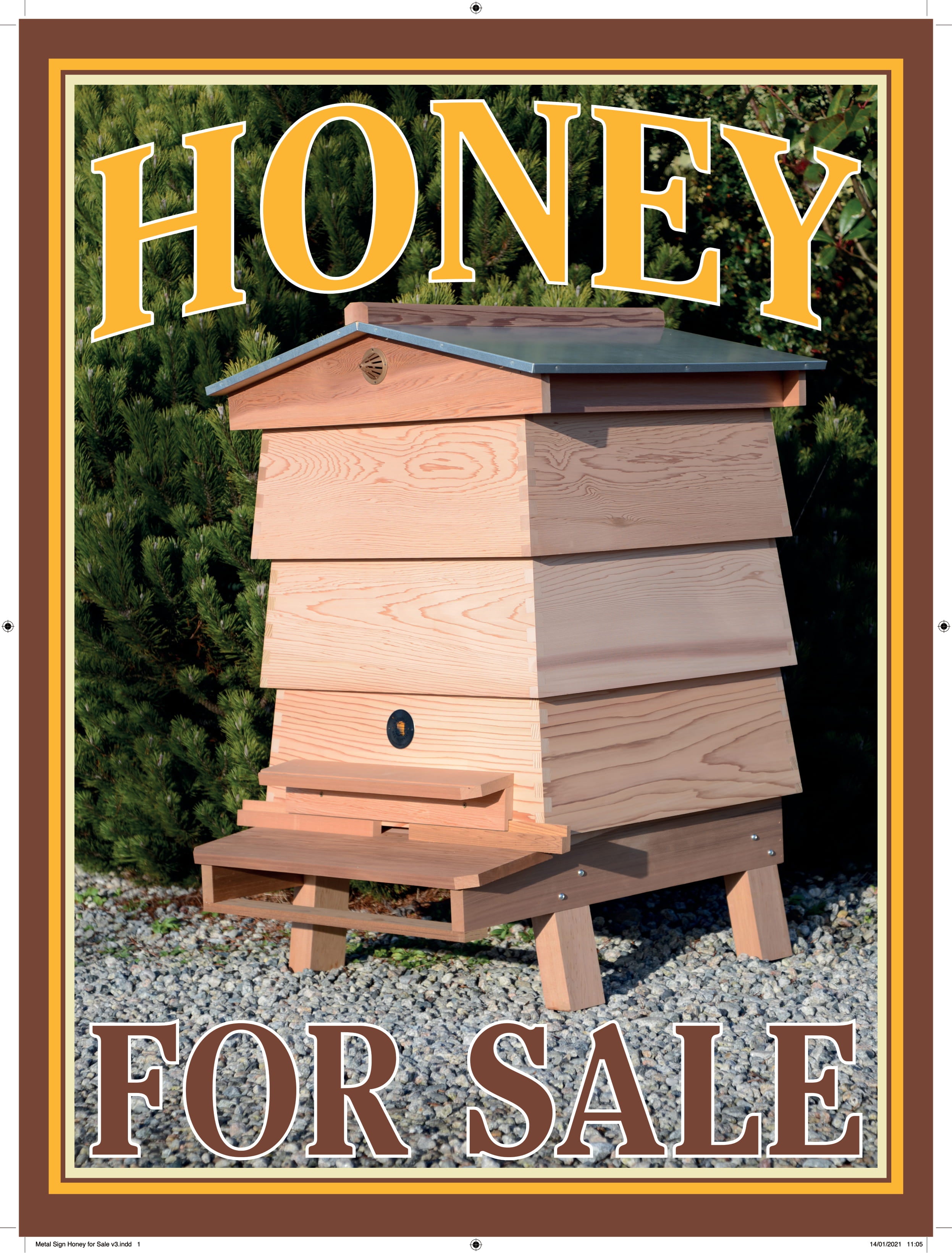 Honey For Sale Sign with WBC