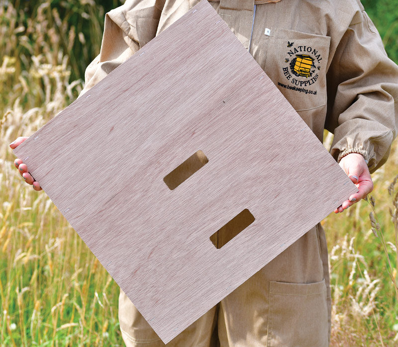 Cover Board for National & Commercial Hives with 2 Removable Porter Bee Escapes