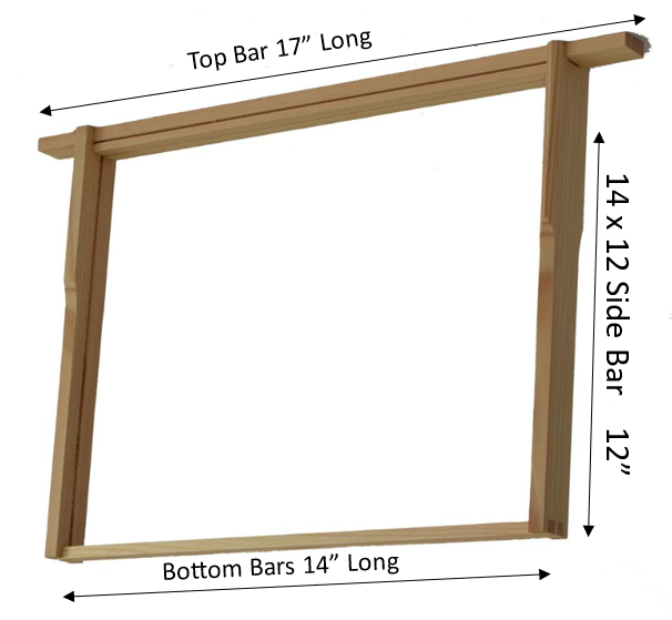 Large Brood Frames (14 x 12) With Hoffman Side Bar