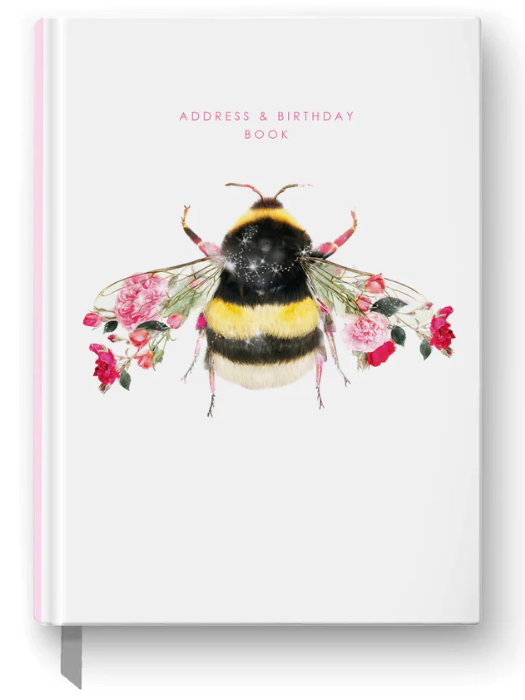 Bee Address & Birthday Book - A5 Hardback