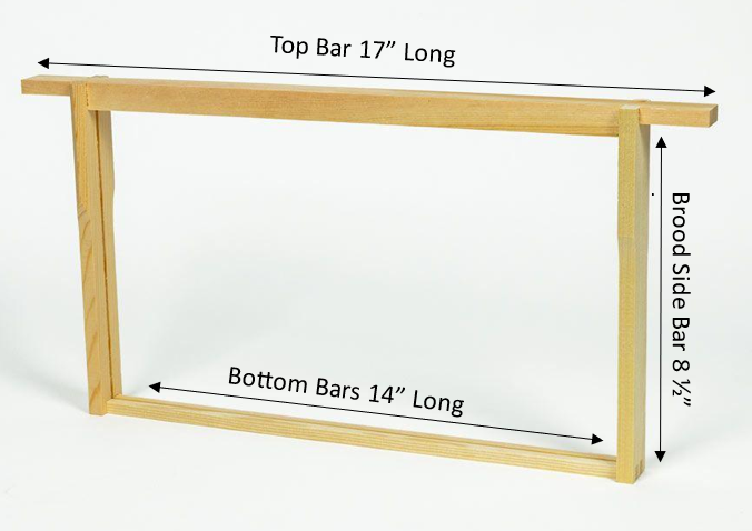British Standard Brood Frames With Hoffman Side Bar