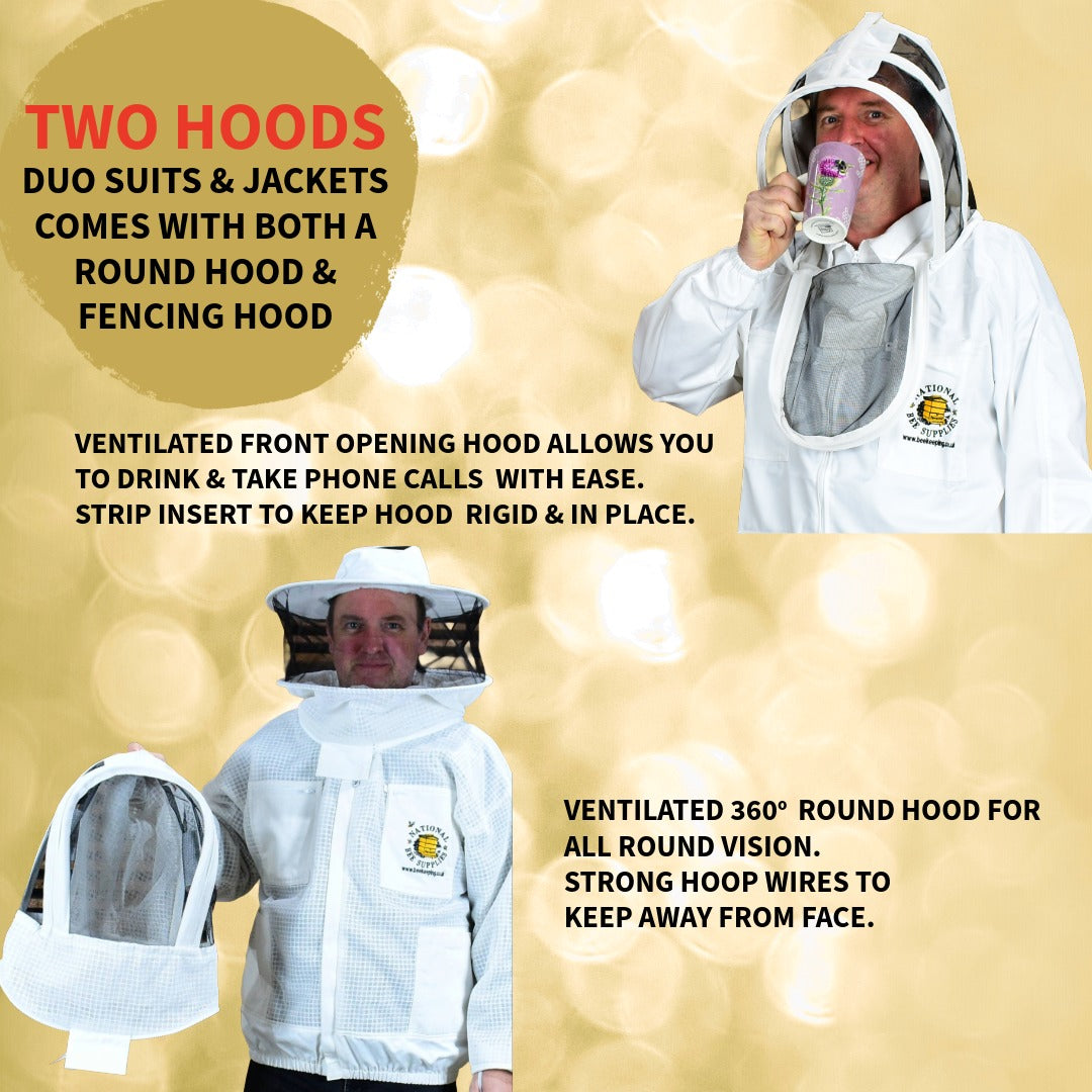 Fully Ventilated Jacket with Duo Hoods - FRONT OPENING Fencing & Round