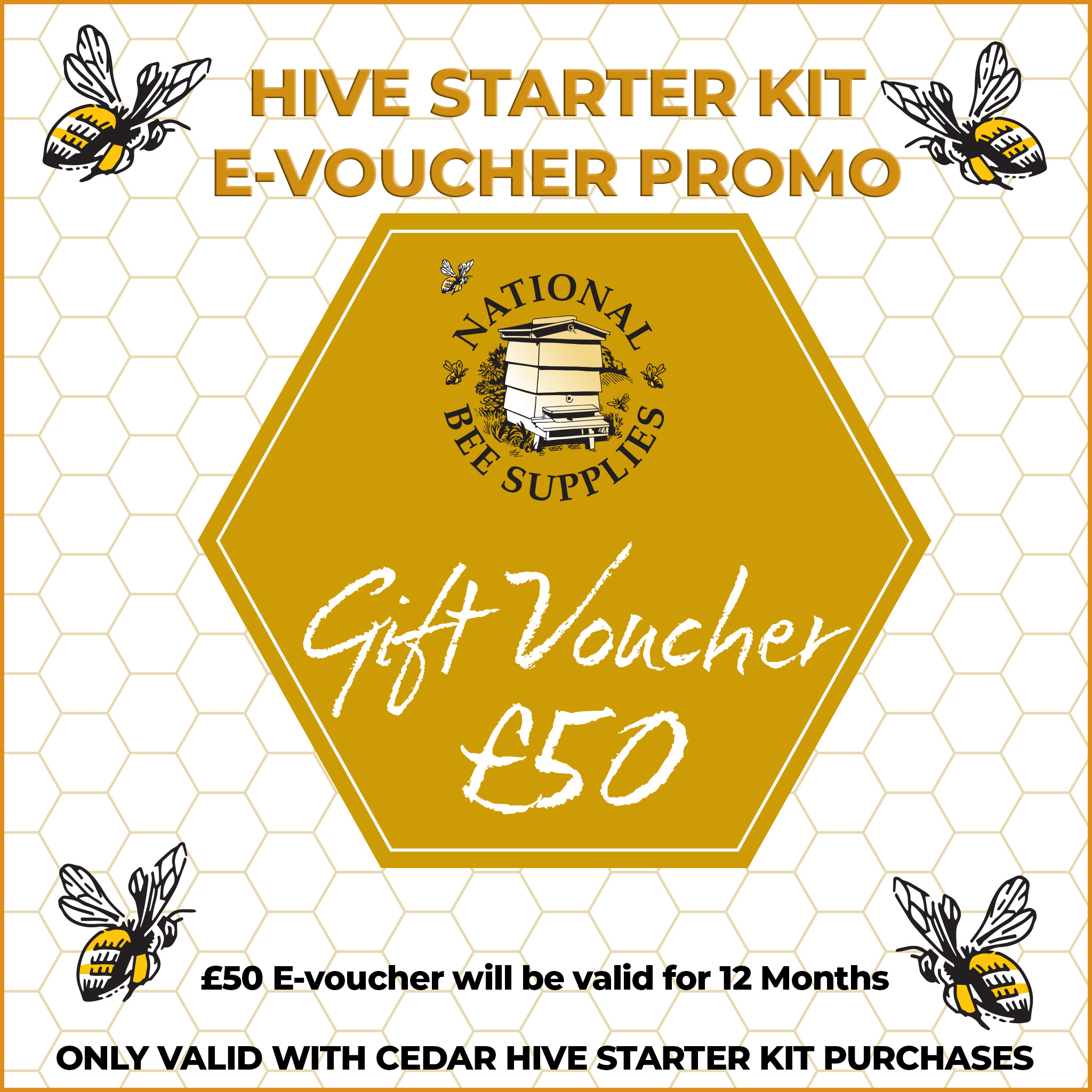 FREE £50 E-Voucher - Cedar Hive Starter Kit Promo