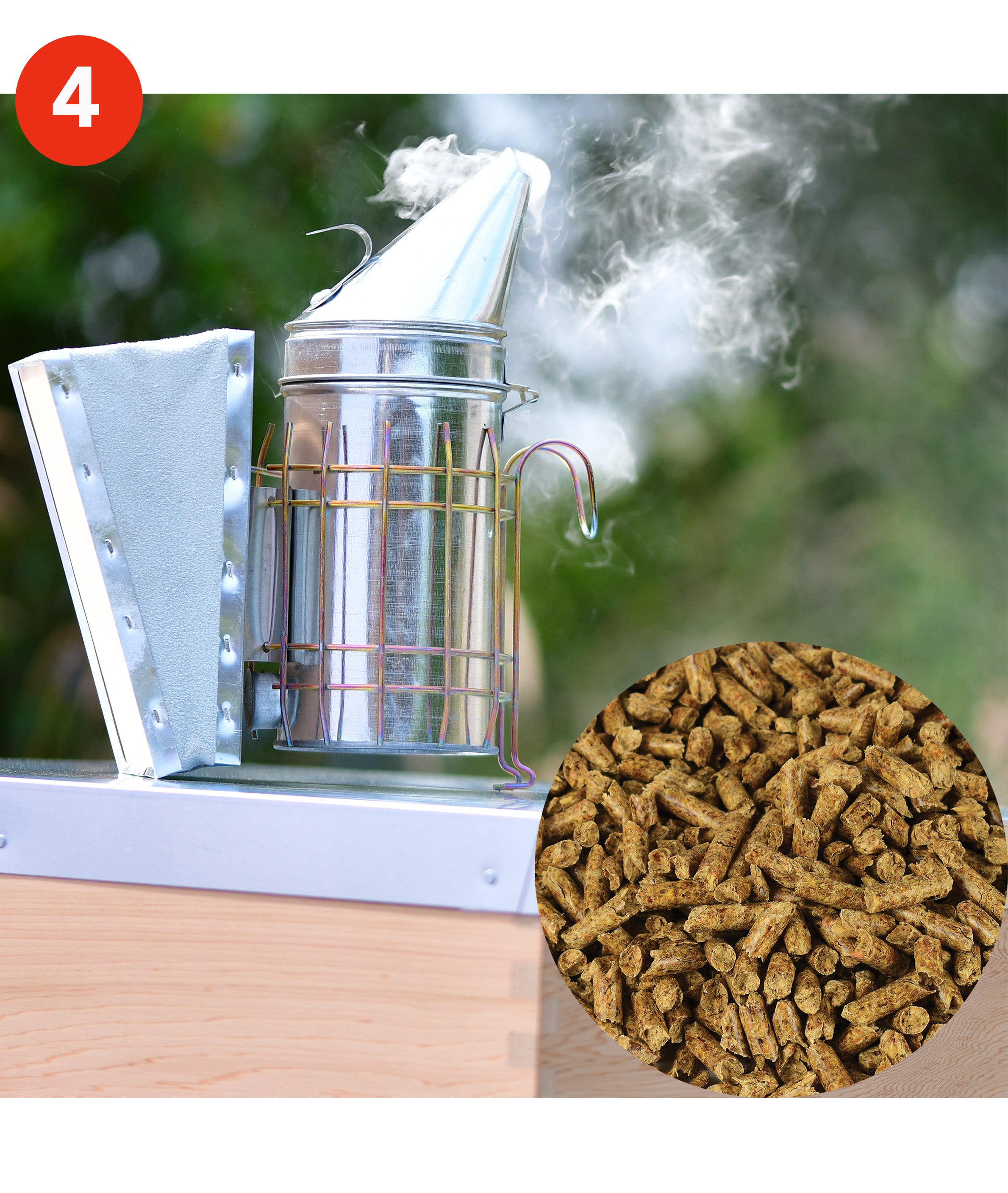 bee smoker and pellets