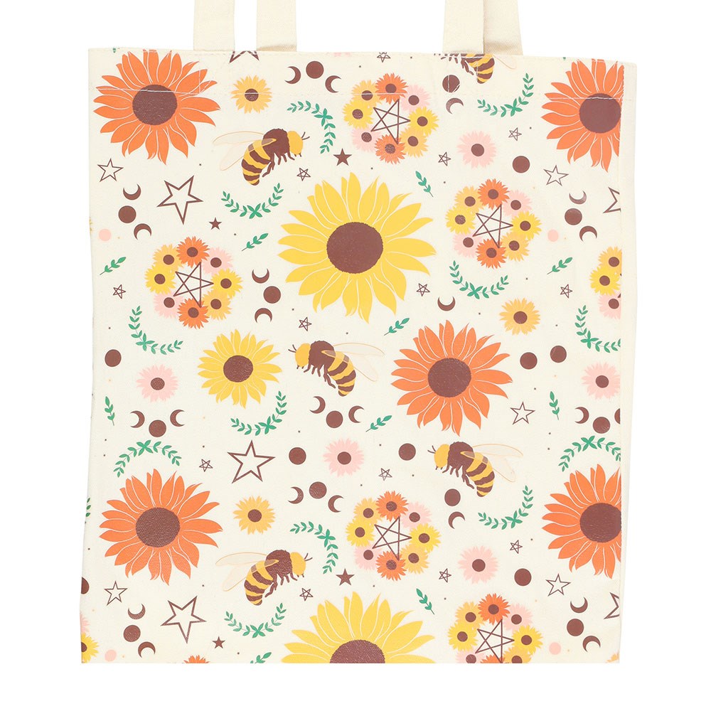 Tote Bag - Bee and Sunflower Design