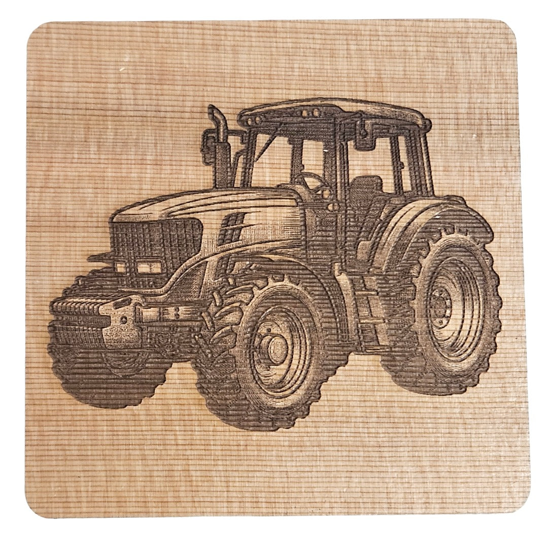 Cedar Square Coaster - Tractor