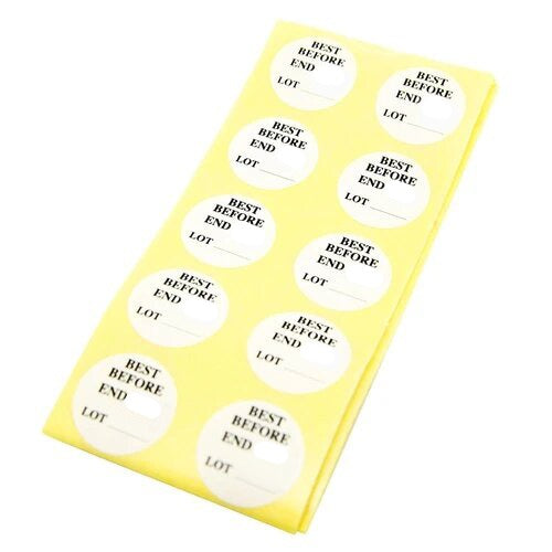 Pre Printed Best Before Label (100)