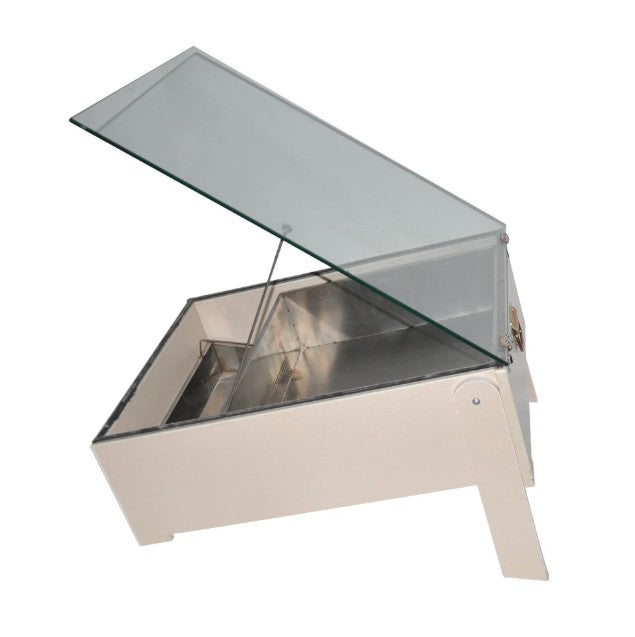 Stainless Steel Solar Wax Melter with wood surround