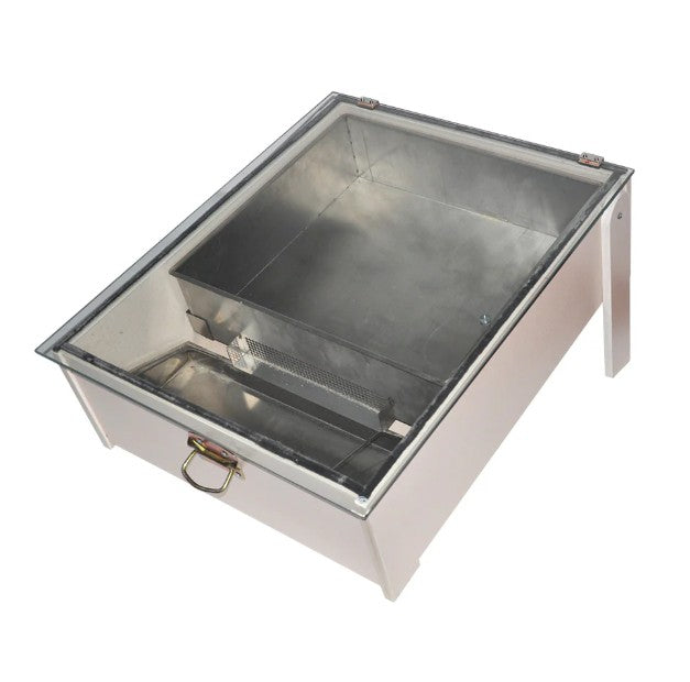 Stainless Steel Solar Wax Melter with wood surround