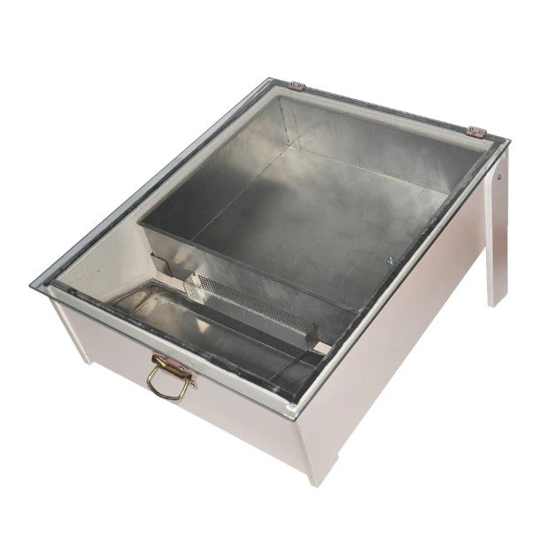 Stainless Steel Solar Wax Melter with wood surround