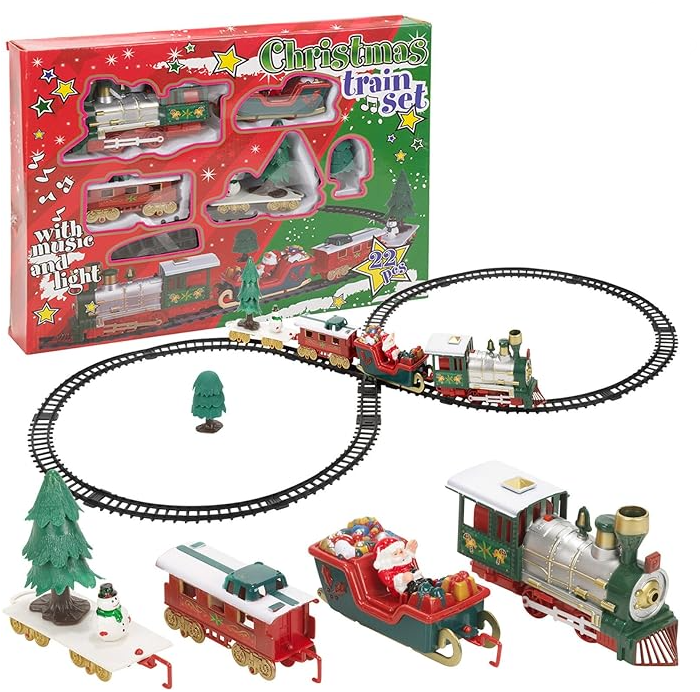 Christmas Train Set 22Pcs - Green Train