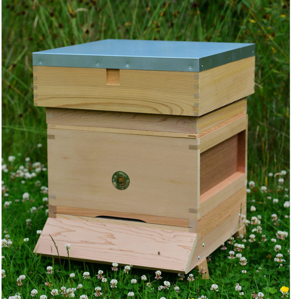National Complete Hive with Flat Roof - 1x Super
