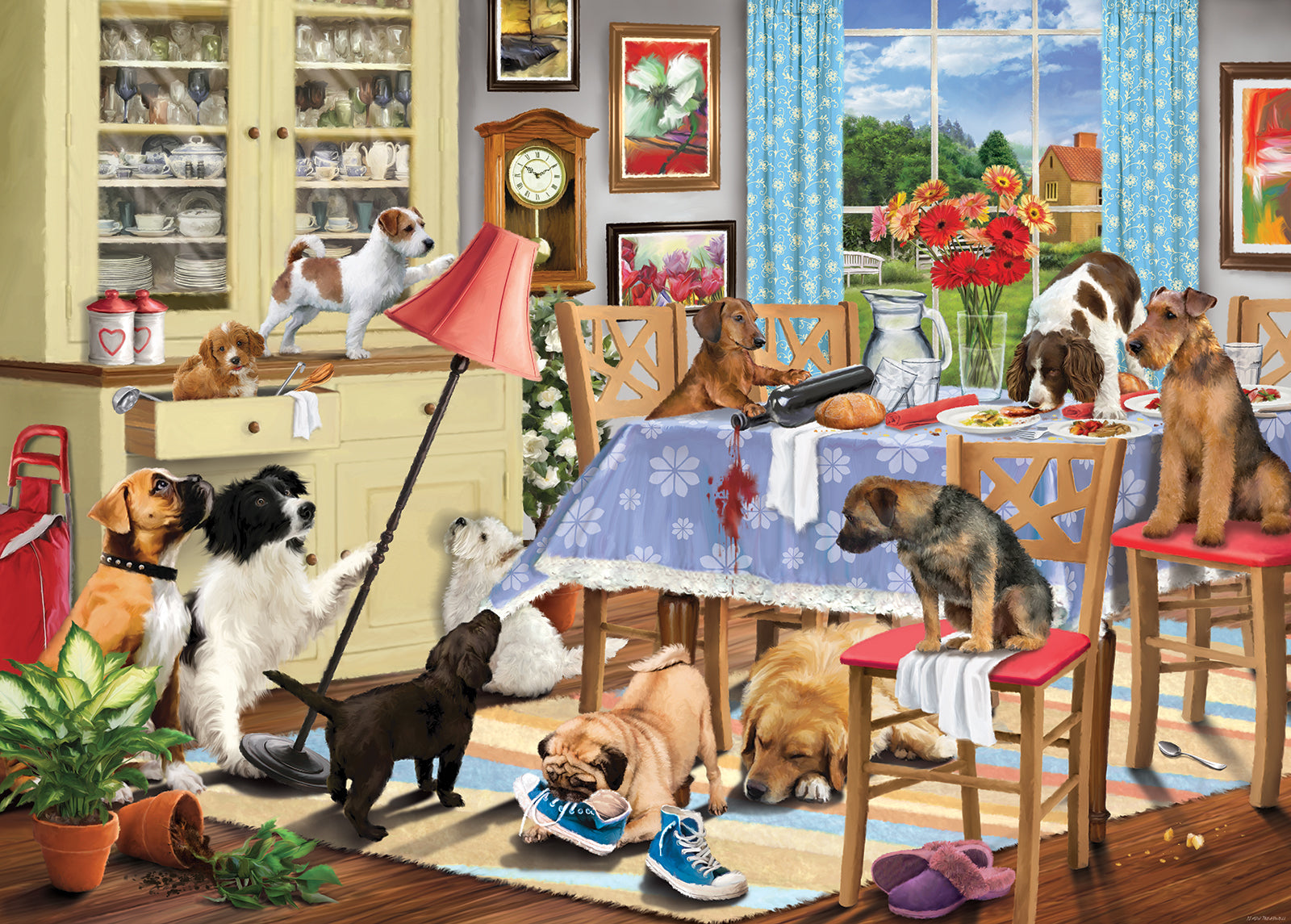 Dogs in the Dining Room Jigsaw (1000 pieces)