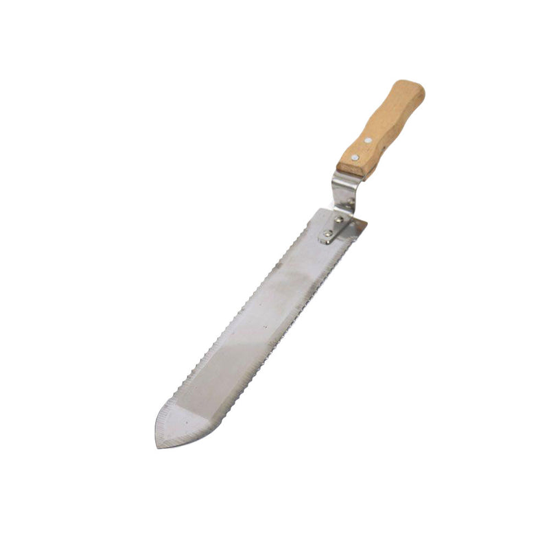 Uncapping knife - Serrated blade with curved tip 28cm blade