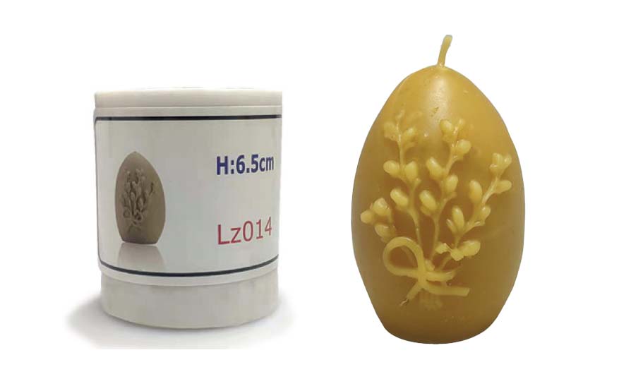 Candle Mould Kit - 6cm Egg with Flower Design